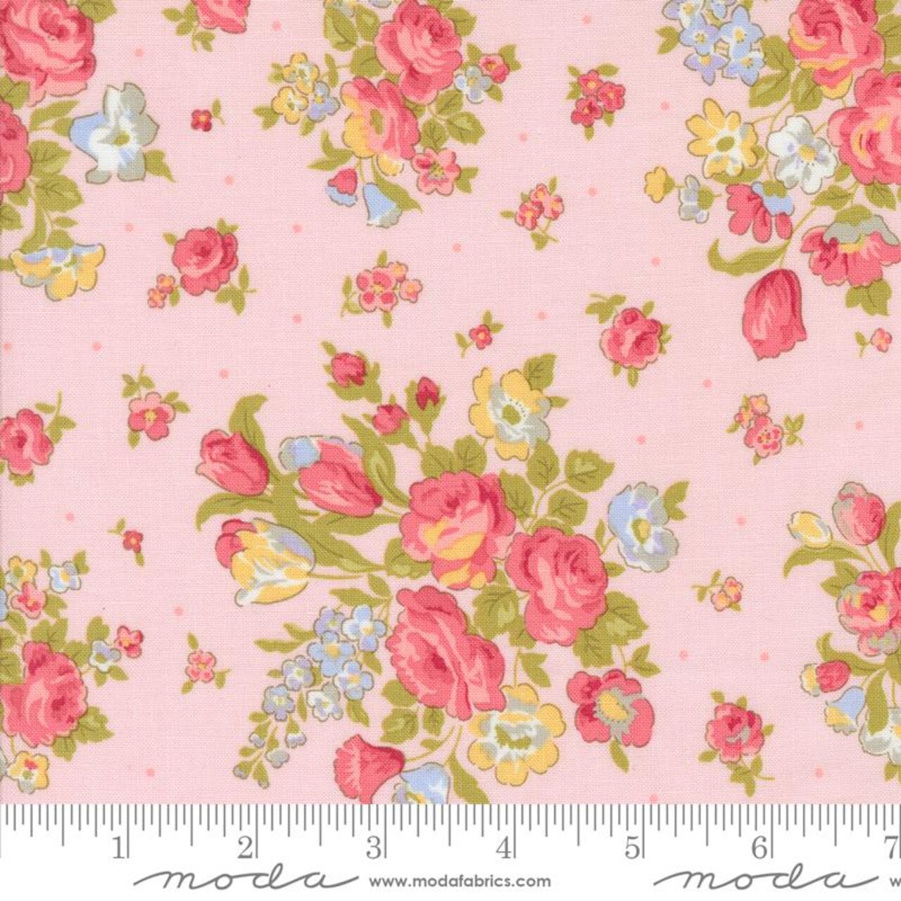 Fabric Moda Petal Main Floral Memory Lane by the Quarter Yard 18780-12